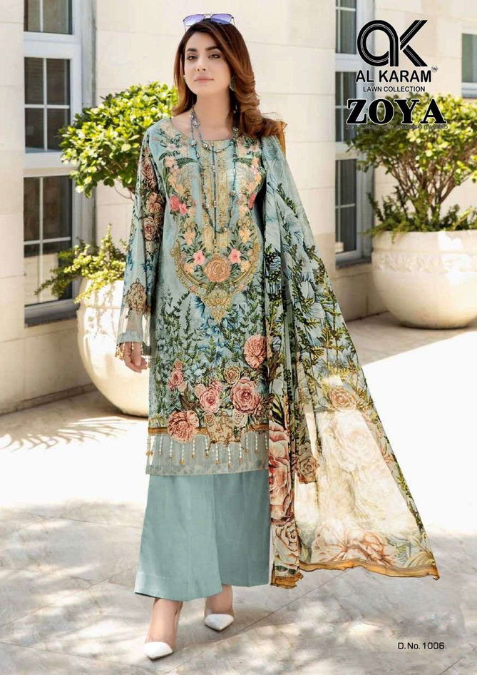 Zoya By Al Karam 1001-1006 Karachi Cotton Dress Material Catalog